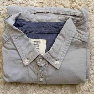 Artistry in Motion New York Light Blue Denim Long Sleeve Button Down Shirt M